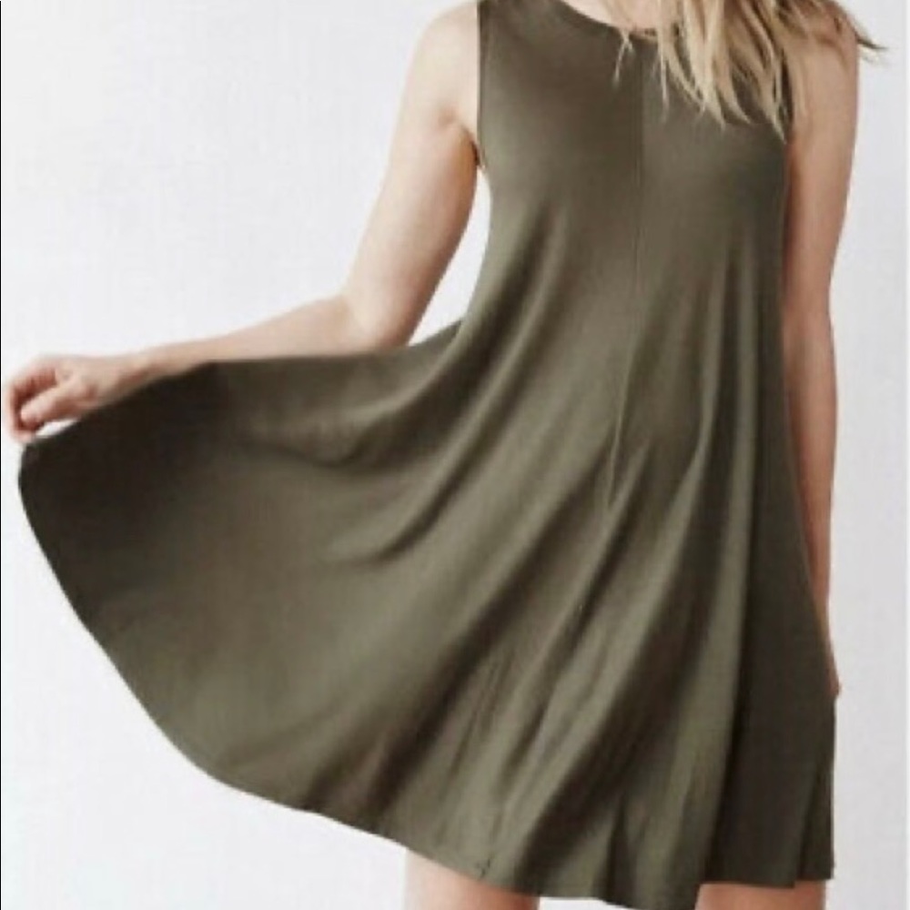 Urban Outfitters Silence and Noise Olive Midi Dress